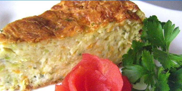 Squash torta sárgarépa a kefir tészta