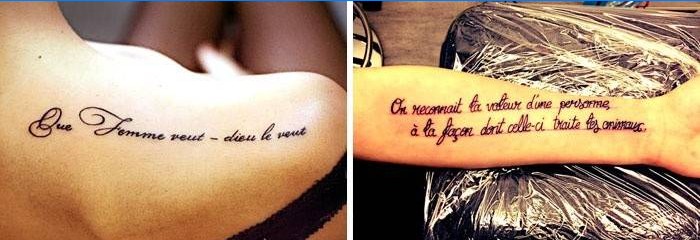 Francia tetoválás