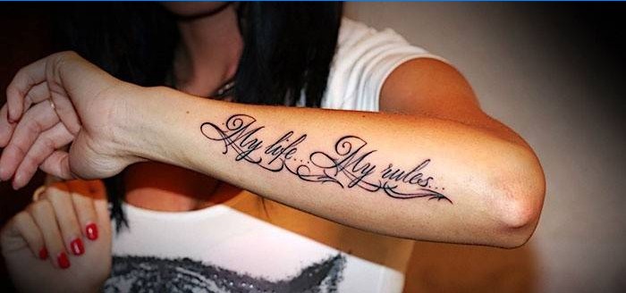 Tetoválás az életről.