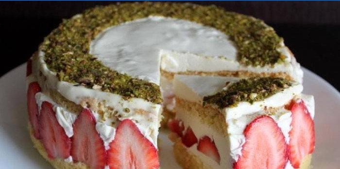 Torta túrós krémmel
