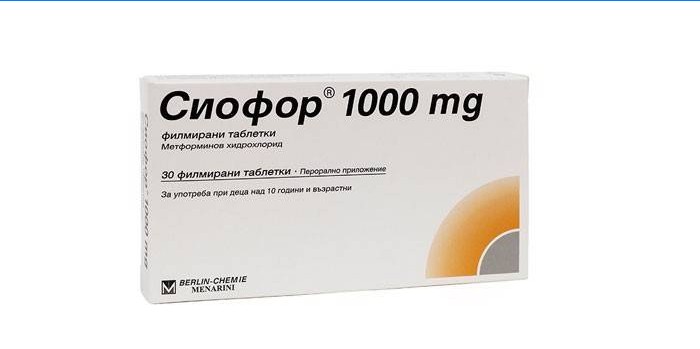 Siofor tabletta csomagolásban
