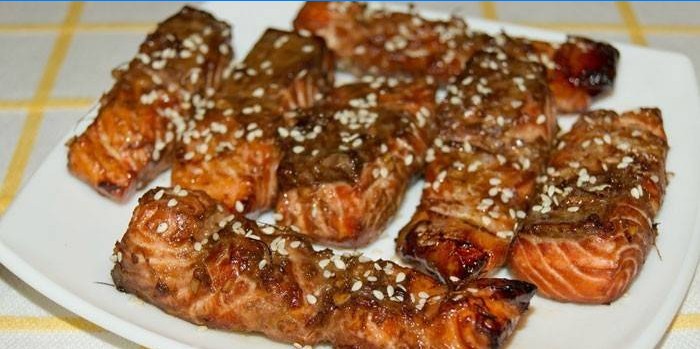 Lazac filé teriyaki szószban