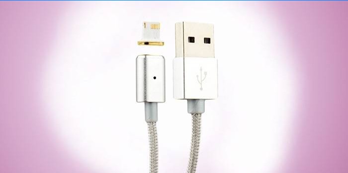 Mágneses USB-töltő iPhone villám COTEetCI M11 NYLON