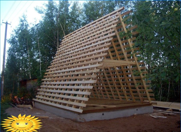 Ház vagy ház sátor: példák, projekt jellemzői