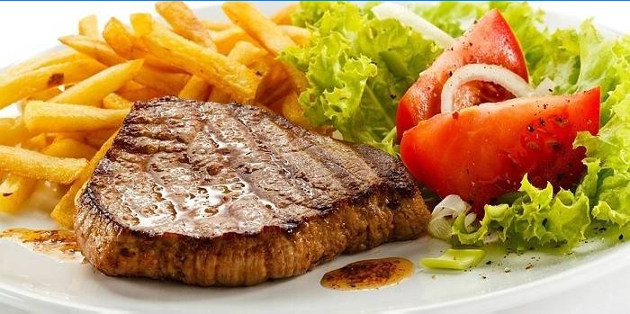 Elk steak körettel