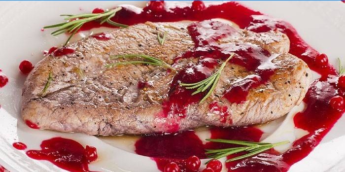 Törökország filé steak áfonyamártással