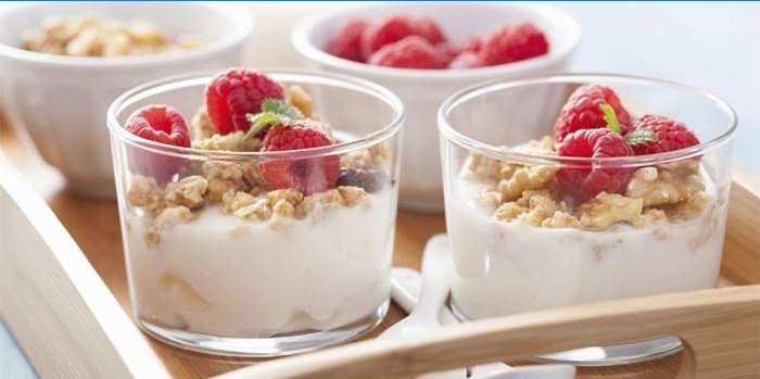 Joghurt és málna recept