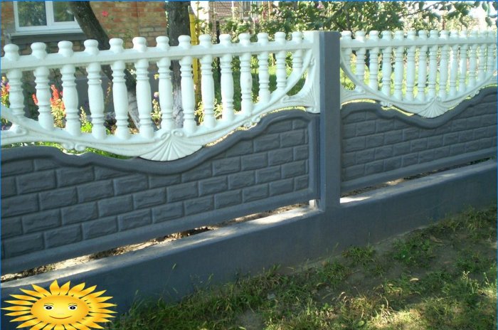 Festés egy beton kerítés gumi festékkel