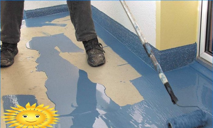 A padló vízszigetelése folyékony festékkel