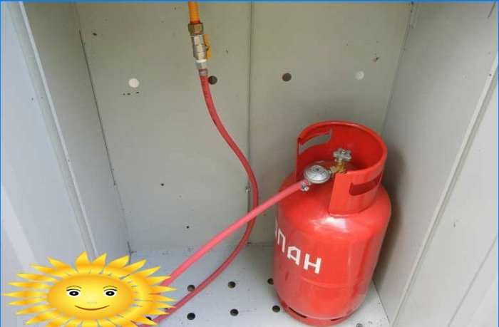A tűzhely átkonfigurálása palackozott gáz használatához