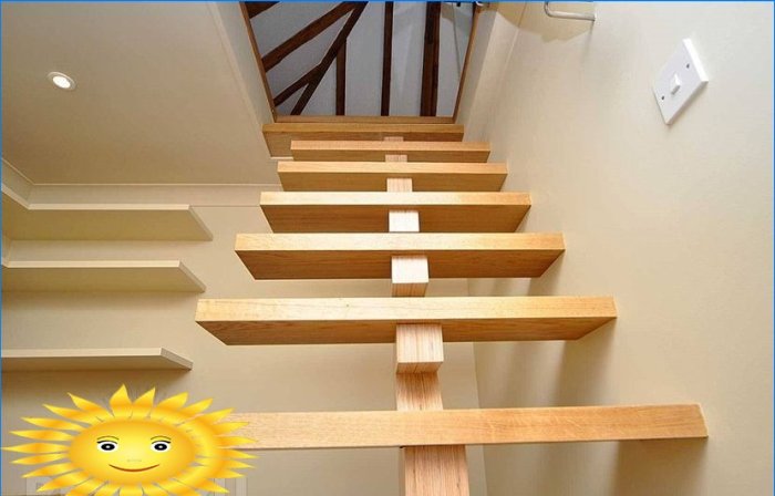 Fából készült lépcső a házban. 20 fotóötletet