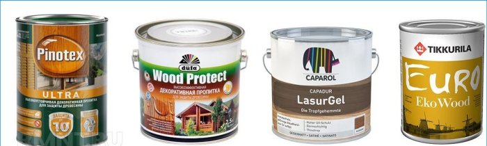 Favédő impregnációk: Pinotex Ultra, Dufa Wood Protect, Caparol LasurGel, Tikkurila Euro Eko Wood