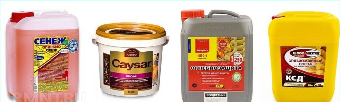 Különböző márkák tűzvédelme: Senezh, Caysar, Neomid és WoodMaster