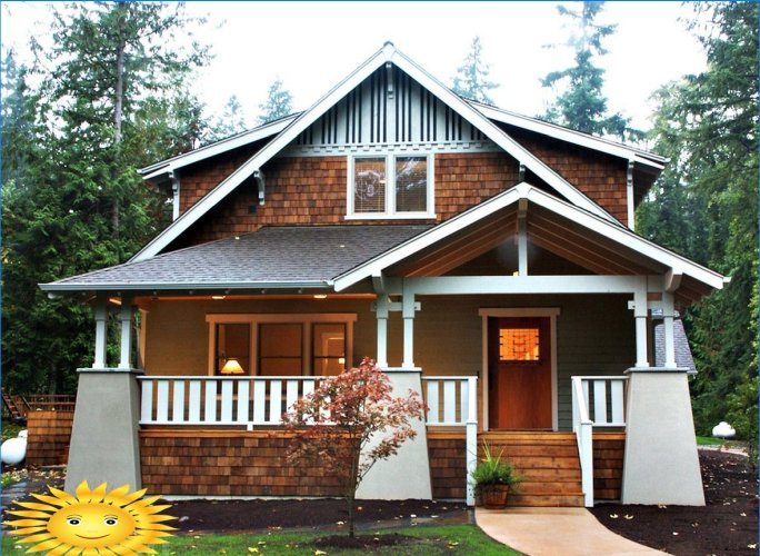Ház-bungaló - az építkezés és az elrendezés jellemzői