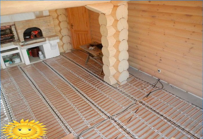 Hogyan készítsünk meleg padlót egy fából készült házban