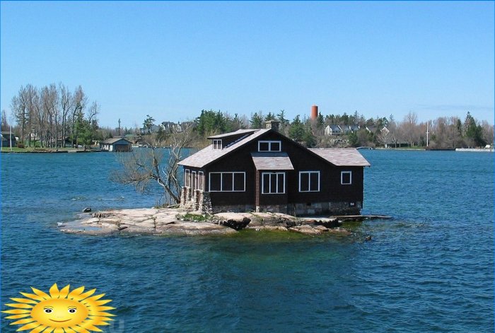 Just Room Enough Island Kanadában, egy ház méretű