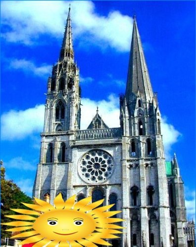 Chartres-székesegyház vagy a Notre Dame-i Chartres-székesegyház