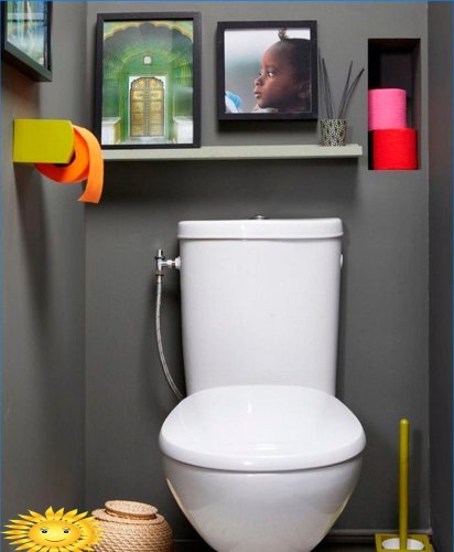 Eredeti ötletek egy kis fürdőszoba elrendezéséhez és dekorálásához