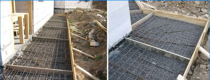 A betonvak megerősítése
