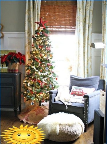 Lakás karácsonyi dekoráció: 20 fotóötletek