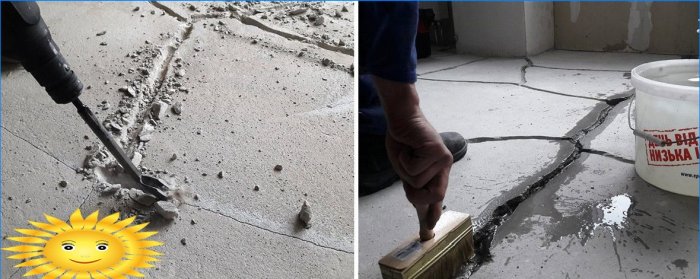Repedések kijavítása a betonban