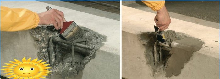 A beton mély károsodásának lezárása