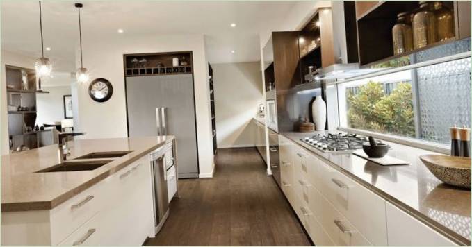 Barwon MK2 rezidencia modern konyhai elrendezése