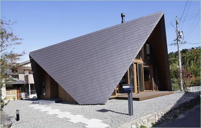 Az Origami House külseje Japánban