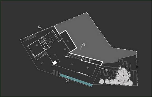 Egy villa alaprajza az XTEN Architecture tervei alapján