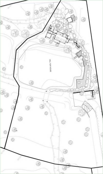 Hilltop House magánlakás sematikus diagram