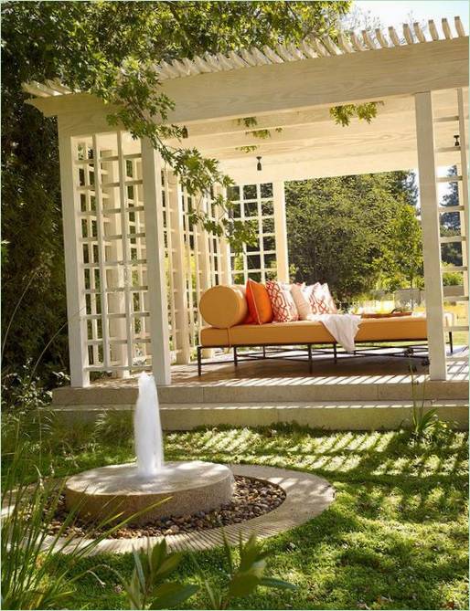 Ötletek kerti pergolák: egy téglalap alakú fa pergola Ötletek kerti pergolákhoz: téglalap alakú fa pergola