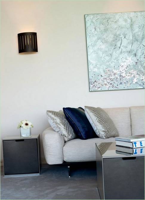Egy elegáns Quinta villa nappalija Portugáliában