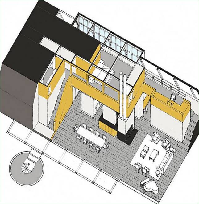 Az épület 3D modellje