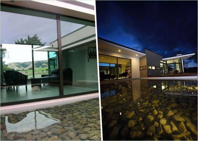 Mesterséges tó a Rotopai Residence előtt