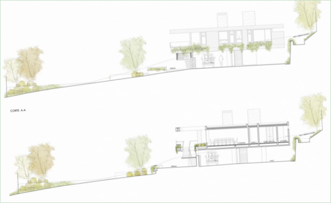 Kétszintes villa panorámaablakokkal Chile csendes-óceáni partvidékén
