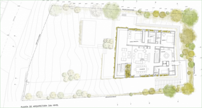 Kétszintes villa panorámás ablakokkal Chile csendes-óceáni partvidékén