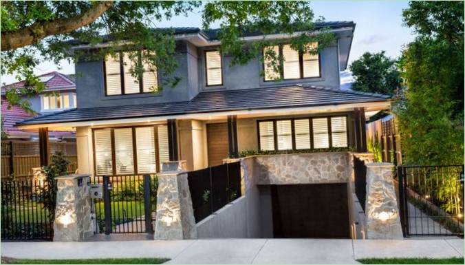 A Canny Architects által tervezett Malvern East kastély homlokzata