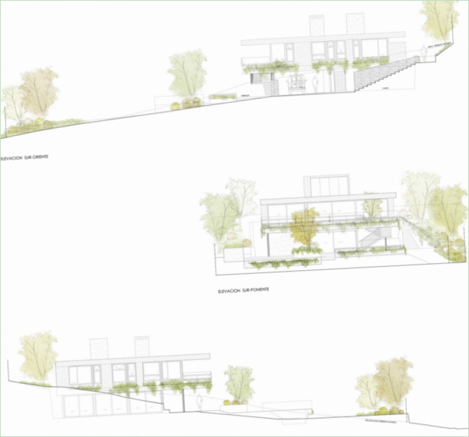 Kétszintes villa panorámaablakokkal Chile csendes-óceáni partvidékén