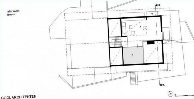 A Haus Wiesenhof tervrajza a Gogl Architekten által