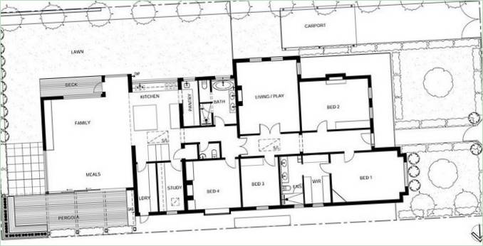East Malvern Residence elrendezése