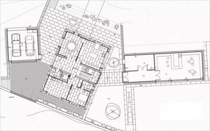 Ház projekt két pavilonnal Casa Rubalcaba Cantabria-ban