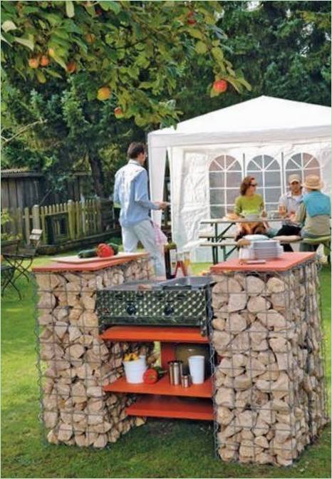 Gabion a kertben