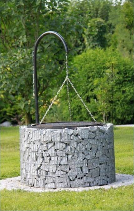 Gabion a kertbe