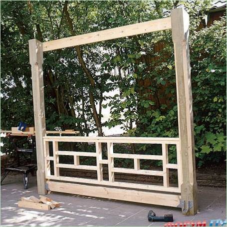 Kreatív pergola a kertben