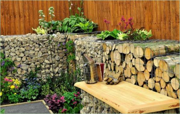 Gabion a kertben