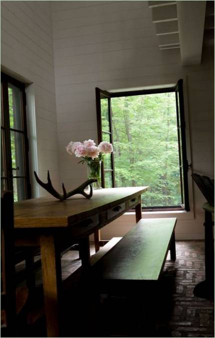 A Fitch Bay Cabin vadászház belseje Quebec Cityben