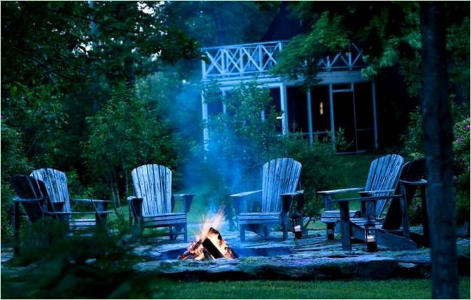 A Fitch Bay Cabin vadászház belseje Quebecben