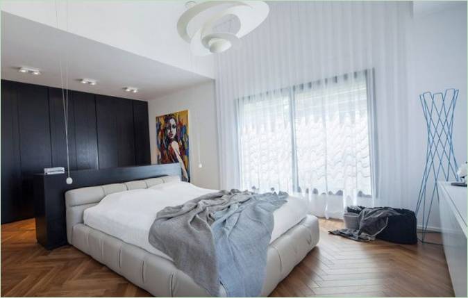 Egy hálószoba kortárs designban