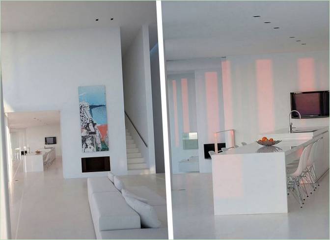 Belsőépítészeti tervezés az Atelier d'Architecture spanyolországi nyaralójához