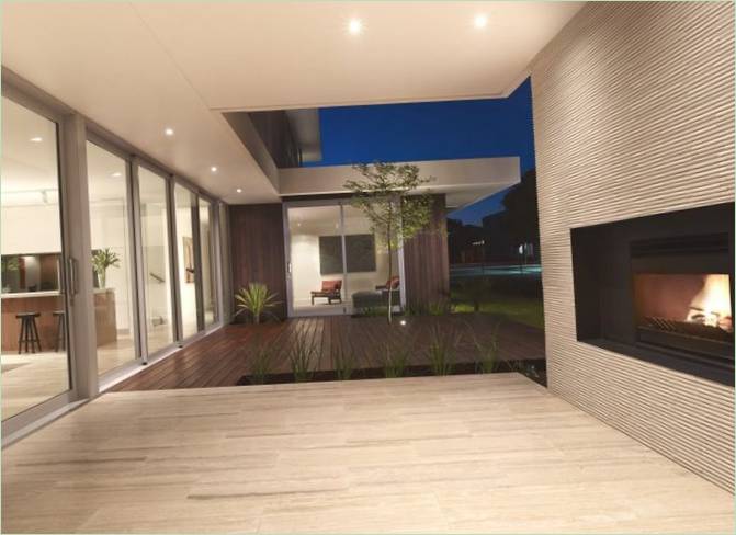 A California House belső udvara